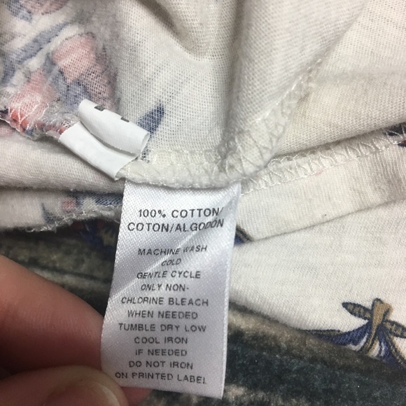 Ann Taylor LOFT Ivory Floral Vintage Soft M - Picture 5 of 6